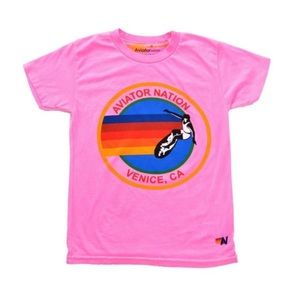 neon pink aviator nation tee